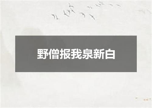 野僧报我泉新白