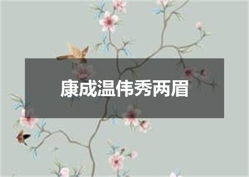 康成温伟秀两眉
