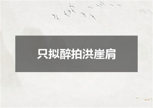 只拟醉拍洪崖肩