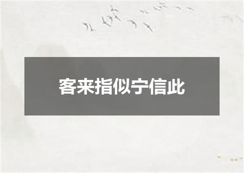 客来指似宁信此