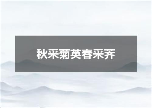 秋采菊英春采荠