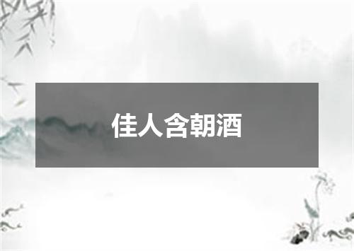佳人含朝酒