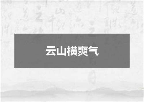 云山横爽气
