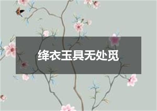 绛衣玉具无处觅