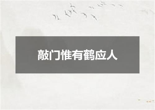 敲门惟有鹤应人