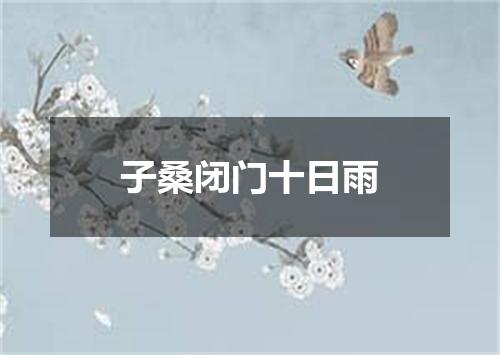 子桑闭门十日雨