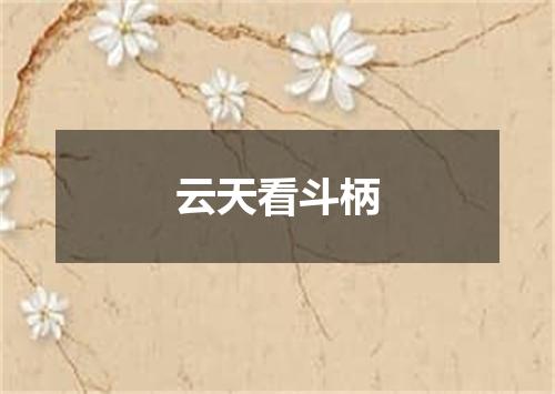 云天看斗柄