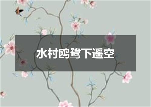 水村鸥鹭下遥空