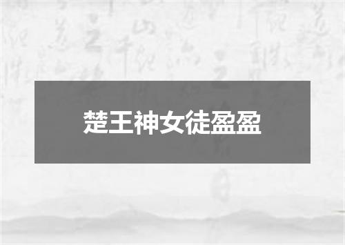 楚王神女徒盈盈