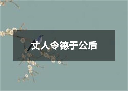 丈人令德于公后