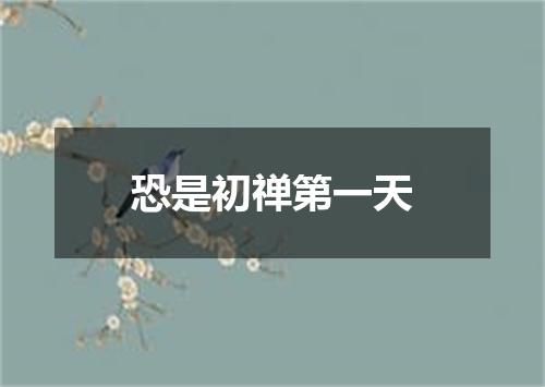 恐是初禅第一天