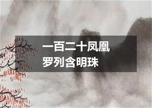 一百二十凤凰罗列含明珠