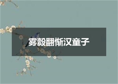 雾縠翻惭汉童子