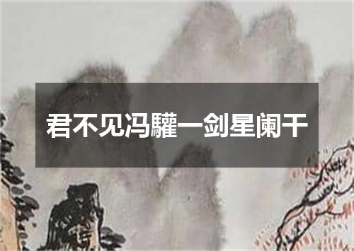 君不见冯驩一剑星阑干