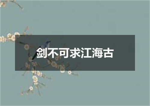 剑不可求江海古