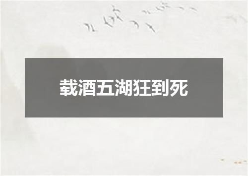 载酒五湖狂到死