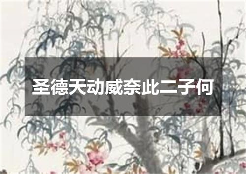 圣德天动威奈此二子何