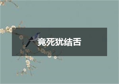 竟死犹结舌