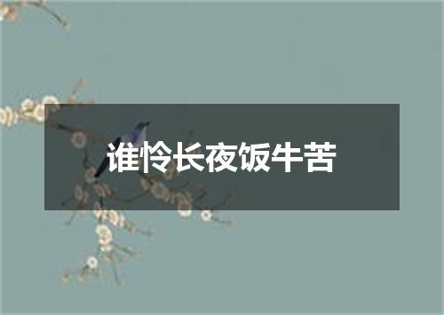谁怜长夜饭牛苦