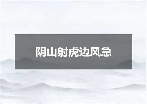 阴山射虎边风急