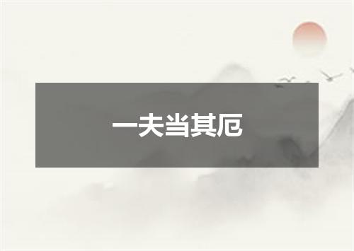 一夫当其厄