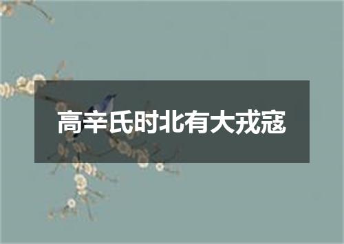 高辛氏时北有大戎寇