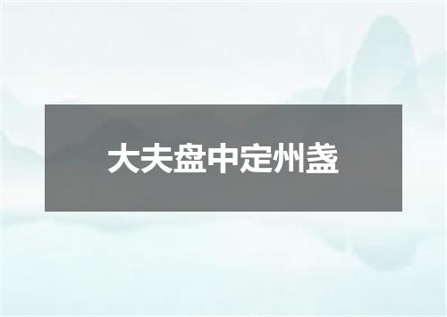 大夫盘中定州盏