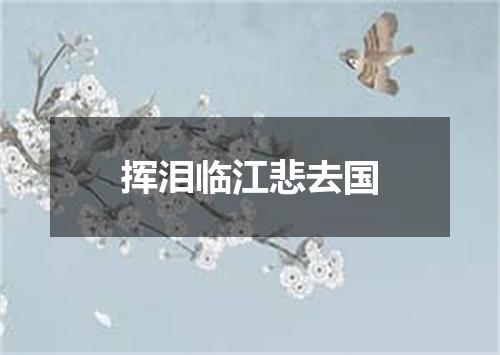 挥泪临江悲去国