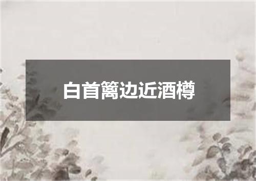 白首篱边近酒樽