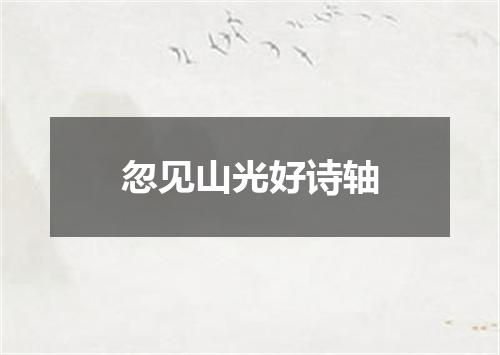 忽见山光好诗轴