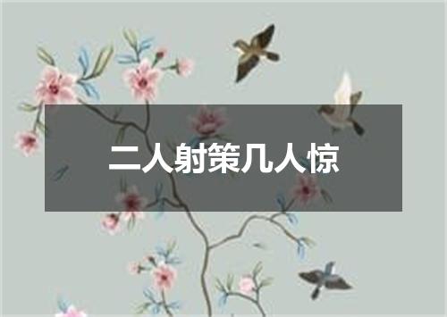 二人射策几人惊