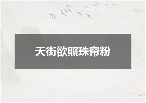 天街欲照珠帘粉