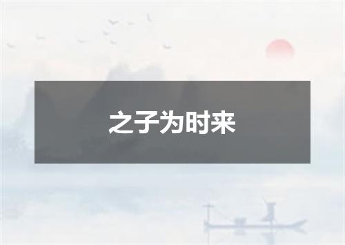 之子为时来