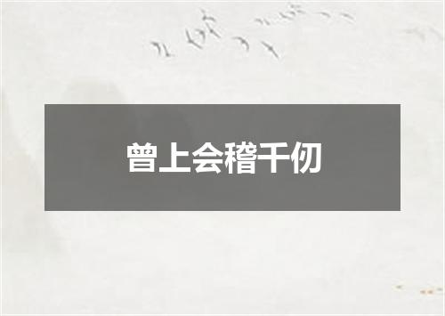 曾上会稽千仞