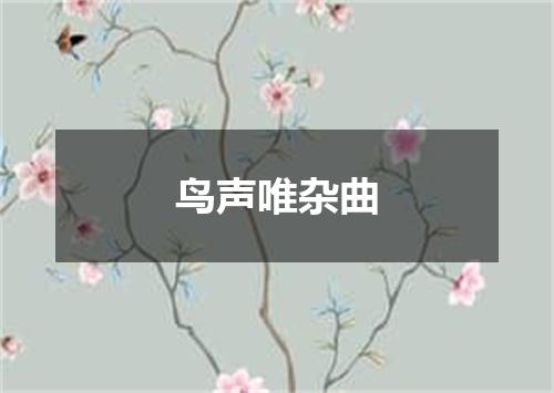 鸟声唯杂曲