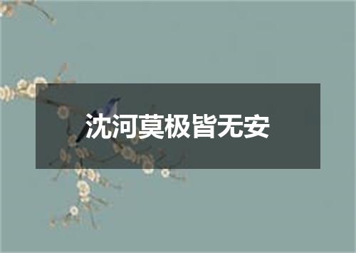 沈河莫极皆无安
