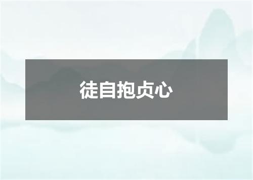 徒自抱贞心