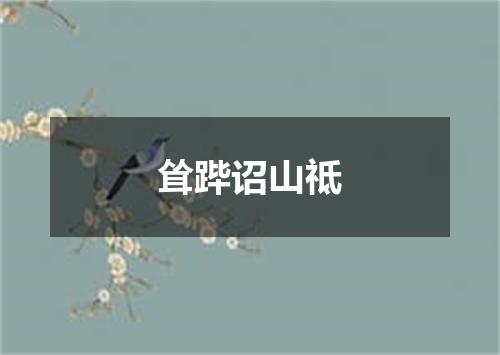 耸跸诏山祗