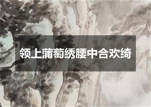 领上蒲萄绣腰中合欢绮