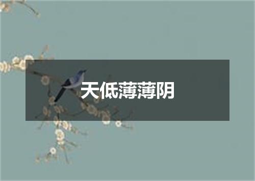天低薄薄阴