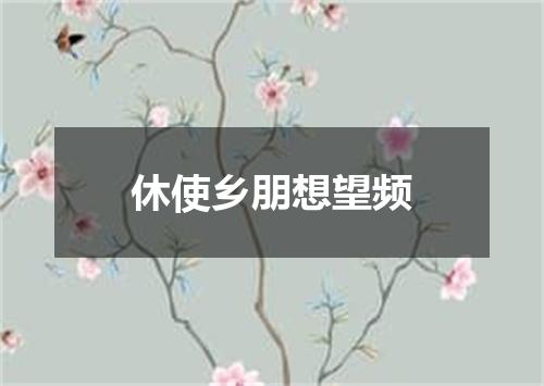 休使乡朋想望频