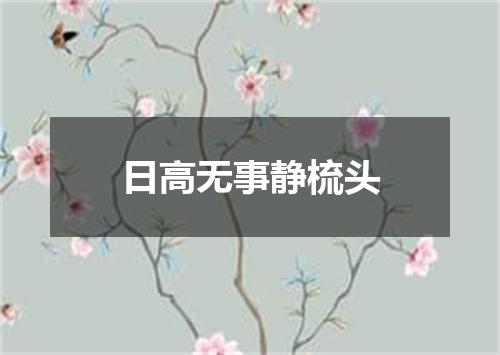 日高无事静梳头