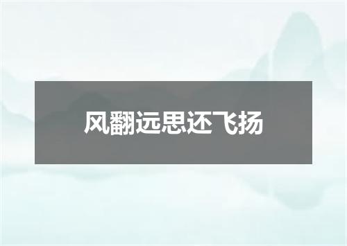 风翻远思还飞扬