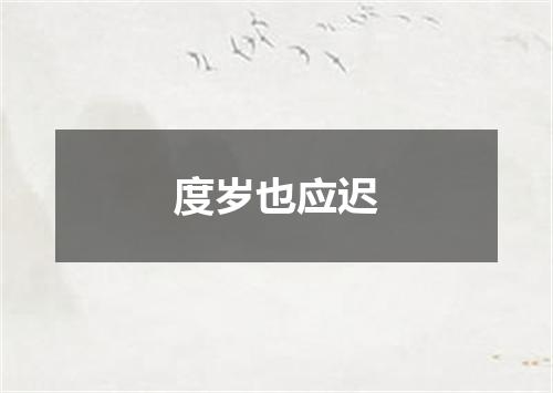 度岁也应迟