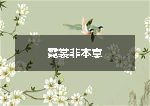 霓裳非本意