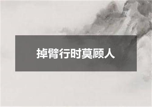 掉臂行时莫顾人
