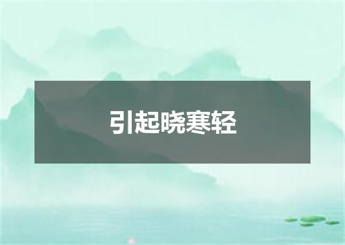 引起晓寒轻