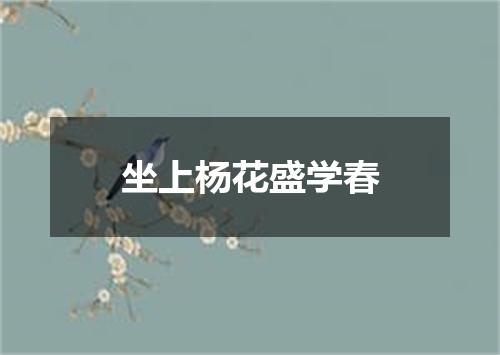 坐上杨花盛学春