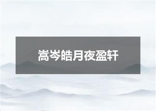 嵩岑皓月夜盈轩