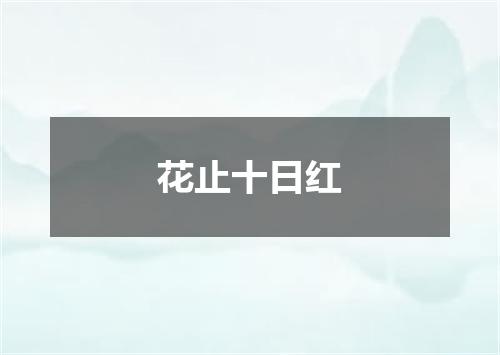 花止十日红